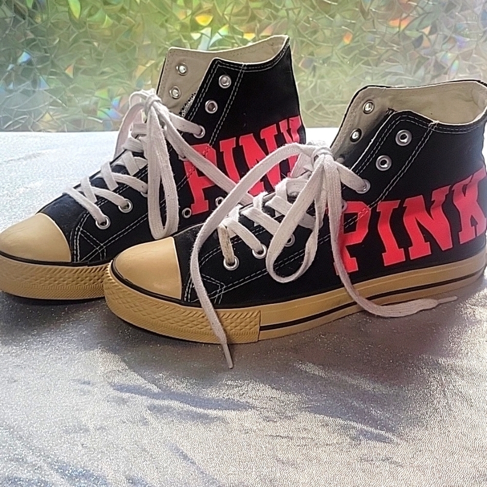 Rare Vintage VS Pink Black & Pink Hightop Sneaker Mannequin Shoes Prop Display